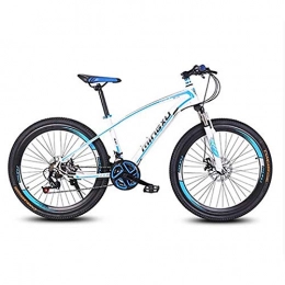 Domrx Mountain Bike Domrx Mountain Bike Telaio in Acciaio ad Alto tenore di Carbonio 21 velocità 26 Pollici 30 Raggi Ruota per Adulti Cross-Country-Blu