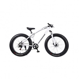 DRAKE18 Mountain Bike DRAKE18 Fat Bike, 26 Pollici Cross Country Mountain Bike 21 Speed Beach Snow Mountain 4.0 Grandi Pneumatici per Adulti Outdoor Riding, White