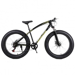 DRAKE18 Mountain Bike DRAKE18 Fat Bike, 26 Pollici Cross Country Mountain Bike 24 velocit velocit Variabile 4.0 Grandi Pneumatici Beach Snow Guida All'aperto per Adulti, Nero