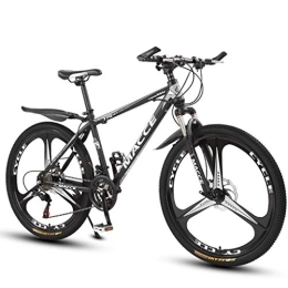 Dsrgwe Mountain Bike Dsrgwe Mountain Bike, 26inch Mountain Bike, Razze, Biciclette Telaio in Acciaio al Carbonio, Doppio Freno a Disco e Forcella Anteriore (Color : Black, Size : 24-Speed)