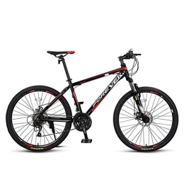 Dsrgwe Mountain Bike Dsrgwe Mountain Bike, Mountain Bike, 26inch Ruota Ruota a Razze, Acciaio al Carbonio Telaio Hardtail, Doppio Freno a Disco e Forcella Anteriore (Color : Black, Size : 24-Speed)