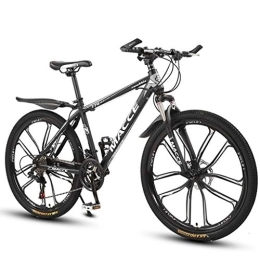 Dsrgwe Mountain Bike Dsrgwe Mountain Bike, Mountain Bike, Hardtail Biciclette, Doppio Freno a Disco e Sospensione Anteriore, 26inch Ruote (Color : Black, Size : 21-Speed)