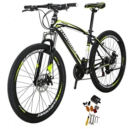 EUROBIKE Mountain Bike Eurobike Mountain Bike da uomo, 27, 5 cm, per adulti, da uomo e donna, MTB, 21 velocità, X1 (giallo)