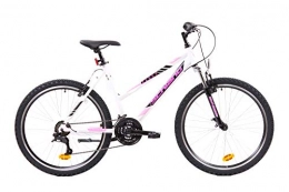 F.lli Schiano Bici F.lli Schiano Range - Bici MTB, Donna, V-brake in alluminio, Bianco / Rosa, 26