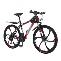 FBDGNG Mountain Bike FBDGNG - Bicicletta da montagna a 21 velocità, con freno a disco, 26 pollici, telaio in acciaio al carbonio con forcella sospesa, per adulti e uomini e donne (dimensioni: 27 velocità, colore: bianco)