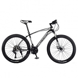 FBDGNG Mountain Bike FBDGNG - Bicicletta da uomo con sospensione, 21 / 24 / 27 velocità, 26 cm, con doppio freno a disco per mountain bike, per adulti, per sentieri e montagne (dimensioni: 21 velocità, colore: nero)