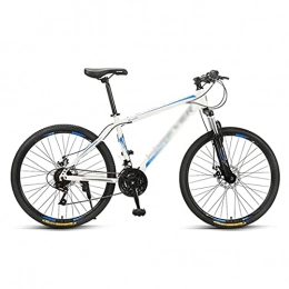 FBDGNG Mountain Bike FBDGNG Mountain Bike per adulti 26 pollici ruote cambio 24 / 27 velocità doppio freno a disco con telaio in acciaio al carbonio (dimensioni: 27 velocità, colore: blu)