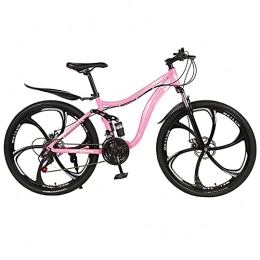 FGKLU Mountain Bike FGKLU ​​21 Speed Adulto Mountain Bike, 26 Pollici 6 Ruota Coltello Sportiva MTB Bici Bicycle, Dotata di Doppio Ammortizzatore Dual Disc Brake