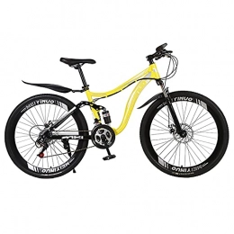 FGKLU Mountain Bike FGKLU Adulto Mountain Bici Bike, ​​26 Pollici Sportiva MTB Bicycle, 21 Speed Uomo Donna Dotata di Doppio Ammortizzatore Dual Disc Brake, Ruote Raggi 40 Coltelli