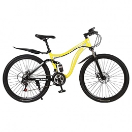 FGKLU Mountain Bike FGKLU Adulto Sportiva Mountain Bicycle, ​​26 Pollici Uomo Donna MTB Bici Bike, 21 Speed Dotata di Doppio Ammortizzatore Dual Disc Brake, Ruote Raggi 30 Coltelli