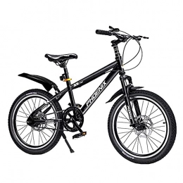 FUFU Mountain Bike FUFU 20 Pollici Ruota Mountain Bike Single velocità Bicicletta Ammortizzatore Ammortizzatore Forcella Anteriore Doppio Freno a Disco (Color : Black, Size : 20in)