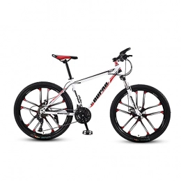 GAOXQ Mountain Bike GAOXQ Mountain Bike da Uomo e Donna, Ruote da 26 Pollici, Camicie da 21 velocità, Telaio in Alluminio, Sospensione Anteriore, Un Nero / Rosso White Red