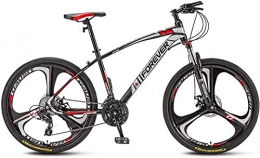 giyiohok Mountain Bike giyiohok Mountain Bike 27, 5 Pollici Ruote a 3 Razze Blocco Forcella Anteriore off-Road Bicicletta Doppio Freno a Disco 4 velocità Disponibile per Uomo Donna-Nero Rosso_27 velocità