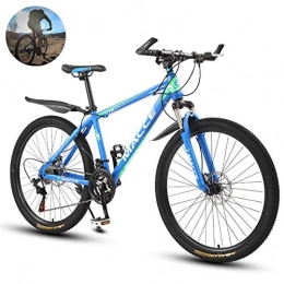 GOLDGOD Mountain Bike GOLDGOD Mountain Bike 26 Pollici, Bici da Pista con Freno A Doppio Disco A 24 velocità Mountain Bike Hardtail in Acciaio Ad Alto Tenore di Carbonio Antiscivolo Resistente all'Usura, Blu, 24inch