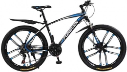 GQQ Mountain Bike GQQ Bicicletta a Velocit Variabile, Mountain Bike a Velocit Variabile da Uomo per Adulti, Bicicletta con Doppio Freno a Disco City Road, Bici da Neve in Acciaio ad Alto Tenore Di Carbonio, A, 27 Ve