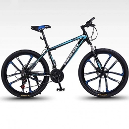 GQQ Mountain Bike GQQ Mountain Bike, Mountain Bike Telaio in Lega Di Alluminio per Adulti Freno a Doppio Disco Forcella Ammortizzata Road Trail Bike Ruota da 26 Pollici Bicicletta per Tutti i Terreni, Verde, 27 Velocit