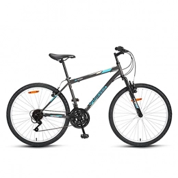 Great Mountain Bike GREAT Mountain Bike, 26"Mountain Bike, 18 velocità Doppia V Bike Bicycle High Carbon Steel Frame Penditore Bici da Uomo E Donna Piena Sospensione Sportiva All'aperto(Color:Blu)