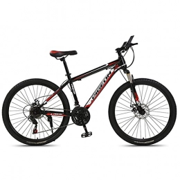 Great Mountain Bike GREAT Mountain Bike, 26"Mountain Bike da 26", 21speed ​​Bicicletta in Acciaio al Carbonio in Acciaio al Carbonio Bike Doppia Disco Freno A Disco Bike per Studente per Adolescente(Color:Rosso)