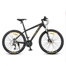 Great Bici GREAT Mountain Bike, 27.5 Pollici 27 velocità Mountain Bike, Mens Bicicletta in Lega di Alluminio Telaio Stradale Bike Bike Bloccabile Sospensione Forcella Doppia Disco Bike(Color:Giallo)