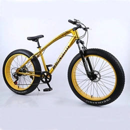 GuiSoHn Mountain Bike GuiSoHn Snow Beach Mountain Bike 24 / 26 pollici 4.0 Grasso 7 / 21 / 24 velocità telaio in acciaio al carbonio doppio freno a disco, GuiSoHn-514688020., Taglia unica