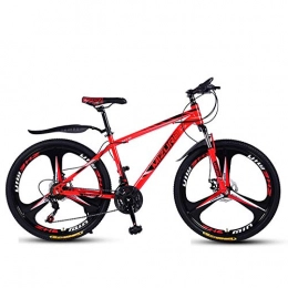 HAOWEN Bici HAOWEN Mountain Bike per Adulti Mountain Bike da Uomo da 26 Pollici Mountain Bike Hardtail in Acciaio Ad Alto Tenore di Carbonio, Red-26in