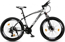 HCMNME Mountain Bike HCMNME Mountain Bikes, 26 Pollici Mountain Bike Maschile e Femmina Adulto Ultraleggero Racing Rotella for Bicicletta Telaio in Lega con Freni a Disco (Color : Black White, Size : 30 Speed)