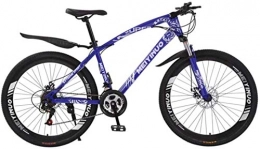 HCMNME Mountain Bike HCMNME Mountain Bikes, Bici da Mountain Bike Bicycle da 26 Pollici Freno a Disco Bicicletta for Adulti 40 Ruote da Taglio Telaio in Lega con Freni a Disco (Color : Blue, Size : 27 Speed)