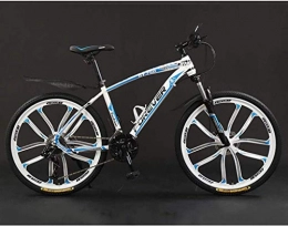 HFFFHA Mountain Bike HFFFHA 24 Mountain Bike del Pollice for Adulti Mountain Biciclette, in Acciaio ad Alto Carbonio Telaio Tyre Mountain Trail Bike, Uomini Donne Hardtail Mountain Bike con Doppio Freno a Disco