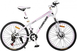 HFFFHA Mountain Bike HFFFHA 24 velocità for Mountain Bike, Signore Mountain Bike 24 Pollici, ad Alta Acciaio al Carbonio Telaio, Doppio Freno a Disco for Mountain Bike, all Terrain Biciclette, Antiscivolo Bikes