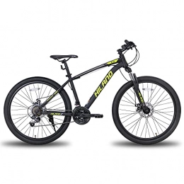 Hiland Mountain Bike Hiland Mountain bike da 26 27, 5 pollici, con telaio in acciaio, forcella ammortizzata per bicicletta, Urban Commuter City, colore: nero e giallo…