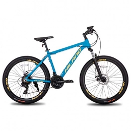 Hiland Mountain Bike Hiland Mountain bike in alluminio, 26", 24 velocità, con freno a disco Shimano, misura 16, 5, colore: blu