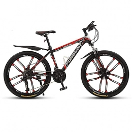 HJRBM Bici HJRBM Mountain Bike Professionali， Mountain Trail Bike， Ruote da 26 Pollici， Biciclette con Telaio in Acciaio al Carbonio a 21 velocità， con Freni a Doppio Disco， Cyclette， Ruote a 10 Razze fengong