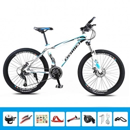 HLMIN-Bicicletta Mountain Bike HLMIN Mountain Bike 21 24 27 30 velocit 26 Pollici Assorbimento degli Urti A velocit Variabile Bicicletta A Doppio Disco (Color : Blue, Size : 27speed)