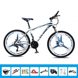 HLMIN-Bicicletta Mountain Bike HLMIN Mountain Bike Ruote A 3 Razze 3 velocit Variabile 26 '' Ammortizzatore Bicicletta A Doppio Disco (Color : Blue, Size : 21speed)