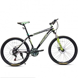 Huaatiear Mountain Bike Huaatiear 26 Pollici Mountain Bike, Lega di Alluminio Bici Biammortizzata 21 velocità Freni A Disco Meccanici Anteriori E Posteriori Ride Travel Sport per Men's, Donne 160-180Cm, Verde