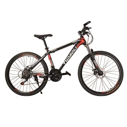 JHKGY Bici JHKGY Mountain Bikes, Bici da Strada Ammortizzante A 21 velocità da 26 Pollici, Bicicletta A Doppia Sospensione Anteriore in Lega di Alluminio, Mountain Bike per Giovani / Adulti, Nero