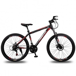 JLZXC Mountain Bike JLZXC Mountain Bike 24 / 26" Mountain Biciclette 21 Costi Unisex MTB Bike Lega Leggera di Alluminio Telaio Sospensione Anteriore A Doppio Disco Freno (Color : Red, Size : 26'')