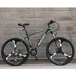 JLZXC Bici JLZXC Mountain Bike 26" Gli Uomini di Montagna delle Donne / Biciclette 24 / 27 / 30 Costi MTB Bike Leggero Acciaio al Carbonio Telaio Disco Freno Anteriore Sospensione (Color : Green, Size : 30speed)