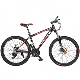 JLZXC Bici JLZXC Mountain Bike 26 Pollici Mountain Biciclette 21 / 24 / 27 Costi Leggera in Lega di Alluminio Telaio Full Suspension Freno A Disco - Nero (Size : 21speed)