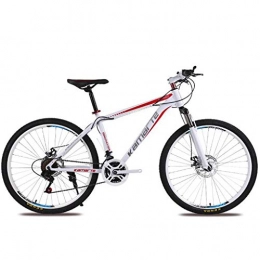 JLZXC Mountain Bike JLZXC Mountain Bike Mountain Biciclette Unisex 26 '' Leggero in Acciaio al Carbonio Telaio 21 / 24 / 27 velocità Freno A Disco Anteriore Sospensione (Color : Red, Size : 27speed)