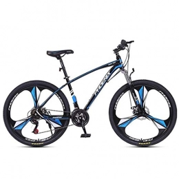 JLZXC Mountain Bike JLZXC Mountain Bike Mountain Bike, 26 / 27 Biciclette Pollici Uomini / Donne, Acciaio al Carbonio Telaio, Freni A Disco Sospensione Anteriore, 24 velocità Ruote A Raggi (Color : Blue)