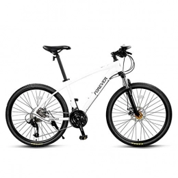 JLZXC Mountain Bike JLZXC Mountain Bike Mountain Bike, 26 inch Unisex Biciclette, Telaio in Lega di Alluminio, Doppio Freno A Disco E Forcella Anteriore, 27 velocità (Color : White)