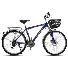 JLZXC Mountain Bike JLZXC Mountain Bike Mountain Bike, 26 '' Mountain Biciclette 21 Costi Leggero Telaio Lega di Alluminio del Freno A Disco Anteriore Sospensione Anteriore con Sella (Color : Blue)