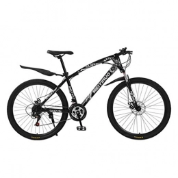 JLZXC Bici JLZXC Mountain Bike Mountain Bike, 26 Pollici Ruote in Acciaio al Carbonio Telaio Biciclette di Montagna, con Doppio Disco Freno E Forcella Anteriore (Color : Black, Size : 21-Speed)