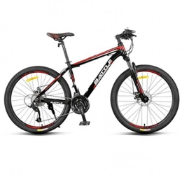 JLZXC Bici JLZXC Mountain Bike Mountain Bike, 26 Pollici Uomini / Donne Hardtail, Telaio in Lega di Alluminio, Doppio Freno A Disco Anteriore Sospensione Anteriore, 27 / 30 velocità (Color : Red, Size : 30 Speed)