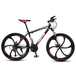 JLZXC Bici JLZXC Mountain Bike Mountain Bike, 26 Pollici Uomini / Donne Ruote Bicicletta, Sospensioni Anteriori A Doppio Freno A Disco, Acciaio al Carbonio Telaio, 21 / 24 / 27 Costi