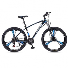 JLZXC Mountain Bike JLZXC Mountain Bike Mountain Bike, 26 Ruote Pollici Uomini / Donne Biciclette, Acciaio al Carbonio Cornice, 24 velocità, Doppio Disco Freno E Sospensione Anteriore (Color : Blue)