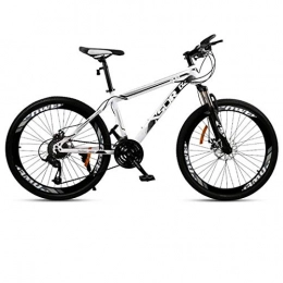 JLZXC Mountain Bike JLZXC Mountain Bike Mountain Bike, Acciaio al Carbonio Telaio 26” Mountain Biciclette, Doppio Freno A Disco E Forcella Anteriore, Il 21 / 24 / 27 Speed (Color : Black, Size : 27-Speed)