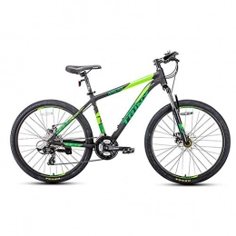 JLZXC Bici JLZXC Mountain Bike Mountain Bike, Biciclette 26 Pollici Ruote Uomini / Donne, Cornice Ligntweight Lega di Alluminio, Doppio Freno A Disco Anteriore Forcella, 24 velocità (Color : Green)