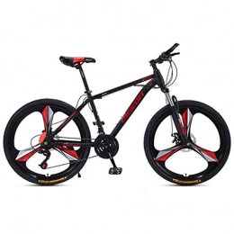 JLZXC Mountain Bike JLZXC Mountain Bike Mountain Bike, Biciclette 26 '' Rotella Leggero Acciaio al Carbonio Telaio 24 / 27 / 30 Costi Freno A Disco Anteriore Sospensione (Color : Red, Size : 30speed)